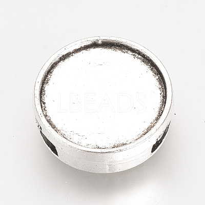 Tibetan Style Alloy Slide Charms Cabochon Settings LS-X-PALLOY-Q341-04AS-LF-1