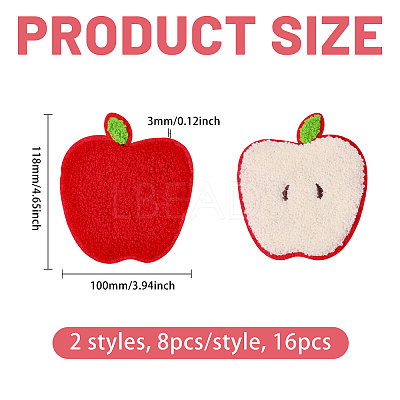 16Pcs 2 Styles Sew on Cloth Patches PATC-CA0001-39-1