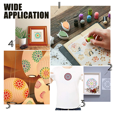 2Sheets 2 Styles Plastic Drawing Painting Stencils Templates DIY-CA0001-86-1