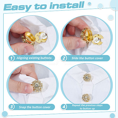 8Pcs Brass Rhinestone Cufflinks KK-ME0003-84G-1