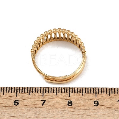 304 Stainless Steel Cuff Open Rings for Women LS-RJEW-H255-01G-09-1