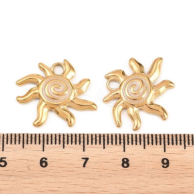 304 Stainless Steel Enamel Pendants STAS-K293-27G-02-1
