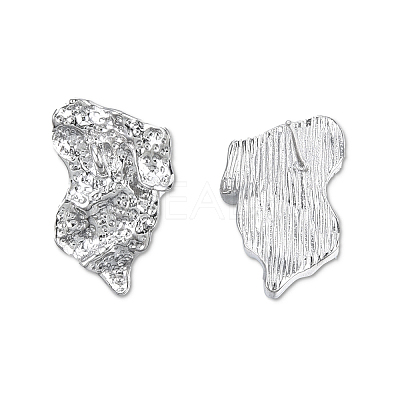 Brass Twist Stud Earring Findings KK-N232-449P-1