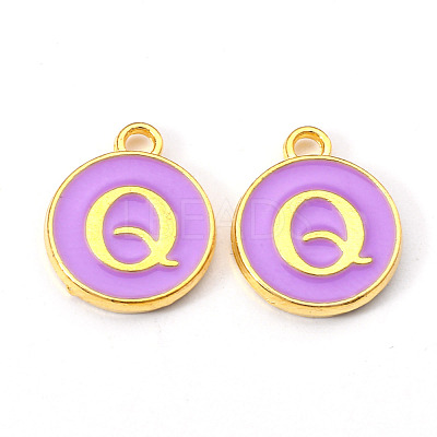 Golden Plated Alloy Enamel Charms X-ENAM-S118-10Q-1