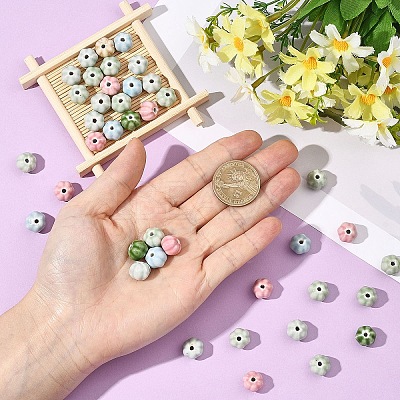 20Pcs Handmade Porcelain Beads PORC-YW0001-52E-1
