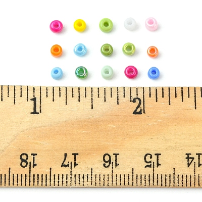 180G 15 Colors Baking Paint K9 Glass Seed Beads SEED-FS0001-09-1