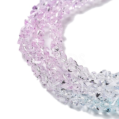 Transparent Glass Bead Strands X-GLAA-H023-03L-1