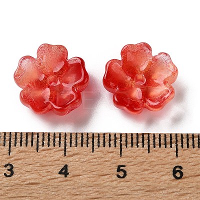 Dyed & Heated Gradient Color Glass Bead Cap GLAA-D307-01H-1