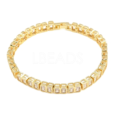 Brass Pave Clear Cubic Zirconia Tennis Bracelets for Women KK-CBA68DA-12G-1