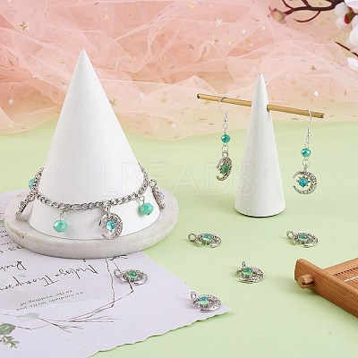 10 Pieces Alloy Moon Charm Pendant Crescent Moon Charms with sun Half Moon pendant for Jewelry Necklace Earring Making Crafts JX394A-1