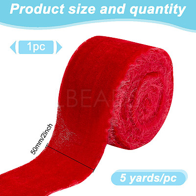 5 Yards Polyester Frayed Ribbon OCOR-WH0082-226A-01-1