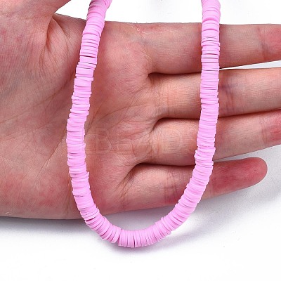 Handmade Polymer Clay Beads Strands CLAY-R089-6mm-057-1