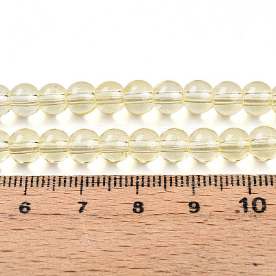 Baking Paint Transparent Glass Beads Strands DGLA-N006-6mm-03-1