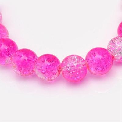 Baking Paint Crackle Glass Bead Strands CCG-S001-4mm-M-1