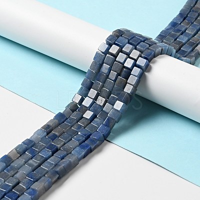 Dyed & Heated Natural Blue Aventurine Beads Strands G-I327-A01-1
