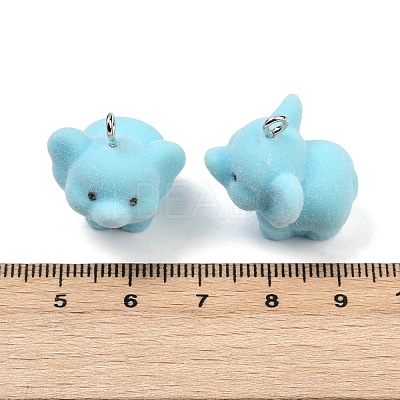 Flocky Resin Pendants FIND-A052-05E-1