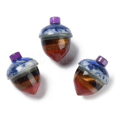 Chakra Gemstone Acorn Beads G-H288-02-1