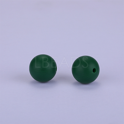 Round Silicone Focal Beads SI-JX0046A-127-1