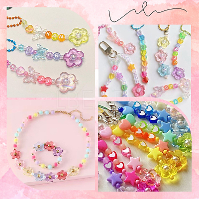 400Pcs Transparent Acrylic Beads MACR-SP0001-20-1