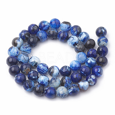 Dyed Natural Crackle Agate Beads Strands X-G-T100-03A-1