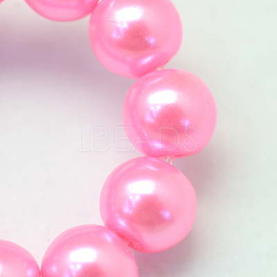 Baking Paint Pearlized Glass Pearl Round Bead Strands X-HY-Q003-6mm-68-1