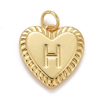 Rack Plating Real 18K Gold Plated Brass Pendants KK-E260-01G-H-1