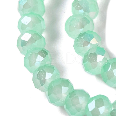 Baking Electroplate Glass Beads Strands LS-DGLA-A039-J8mm-B07-1