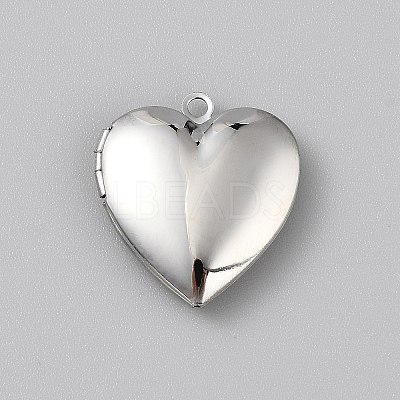 316 Surgical Stainless Steel Locket Pendants STAS-WH0044-75P-1