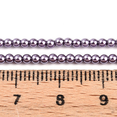 Baking Paint Pearlized Glass Pearl Bead Strands HY-N002-2mm-A14-1