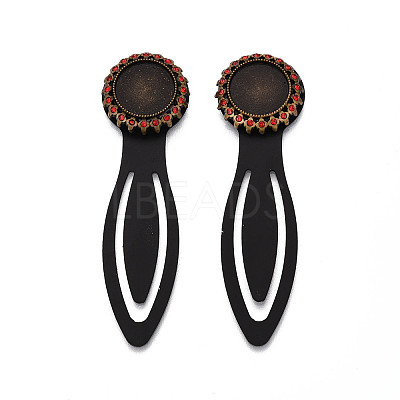 Alloy & Iron Bookmark Cabochon Settings PALLOY-N184-02AB-1