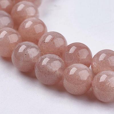 Natural Sunstone Beads Strands G-J157-8mm-07-1