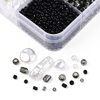 DIY 10 Style ABS & Acrylic Beads Jewelry Making Finding Kit DIY-N0012-05B-1