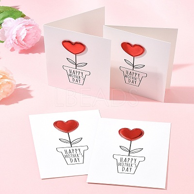 4Pcs Kraft Paper Greeting Cards AJEW-FS0001-30A-1