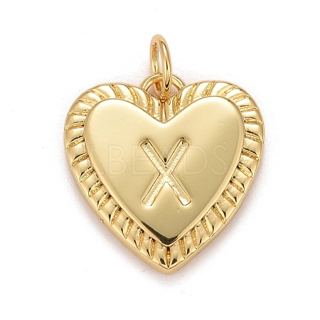 Rack Plating Real 18K Gold Plated Brass Pendants KK-E260-01G-X-1