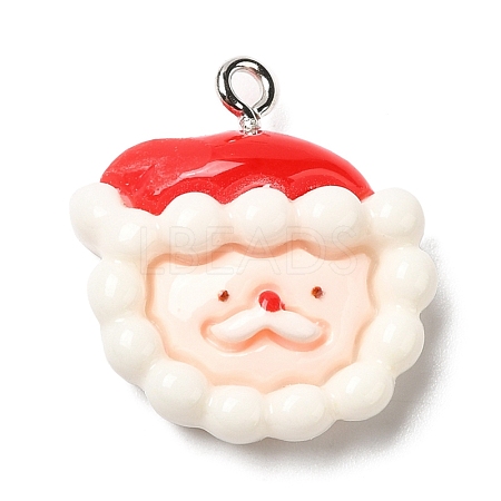 Christmas Opaque Resin Pendants CRES-D016-01D-1