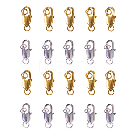 Brass Lobster Claw Clasps KK-CJ0001-35-1