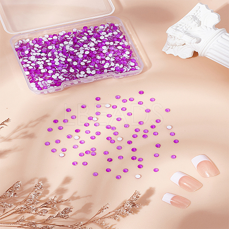 1000Pcs Glass Rhinestone Cabochons DIY-LP0002-52C-1