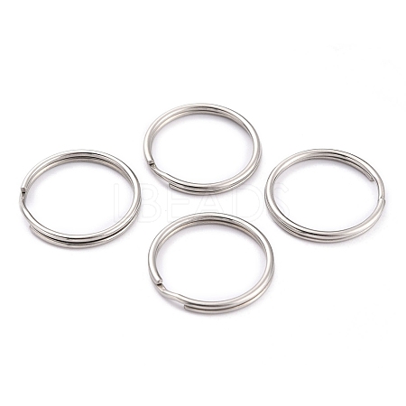 Non-Tarnish 304 Stainless Steel Split Key Rings X-STAS-H153-02P-1