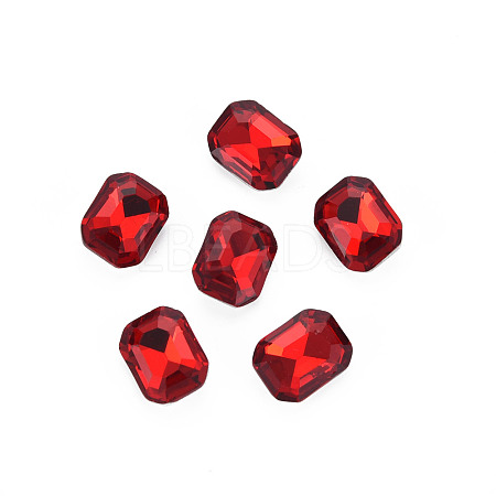 Pointed Back Glass Rhinestone Cabochons RGLA-T079-8x10mm-07-1