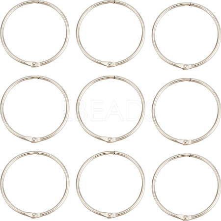 30Pcs Stainless Steel Loose Leaf Book Binder Hinged Rings FIND-BBC0002-24-1