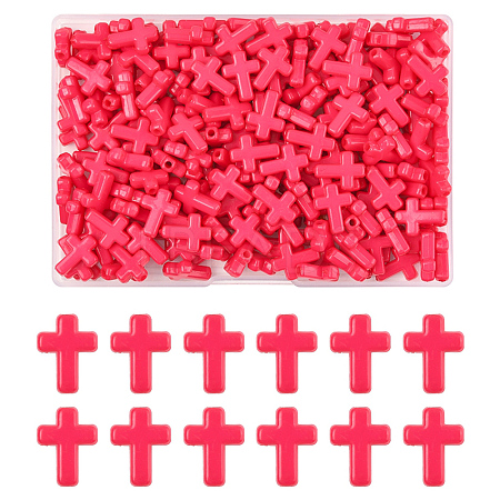 200Pcs Opaque Acrylic Beads SACR-FS0001-39E-1