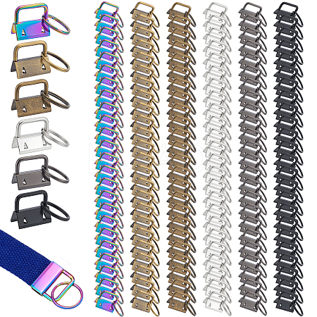144Pcs 6 Colors Iron Ribbon Ends IFIN-WA0001-01-1