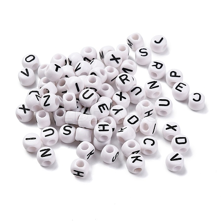 Opaque Acrylic Beads OACR-M020-01B-1