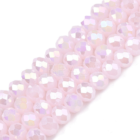 Electroplate Glass Beads Strands EGLA-A044-J6mm-B02-1