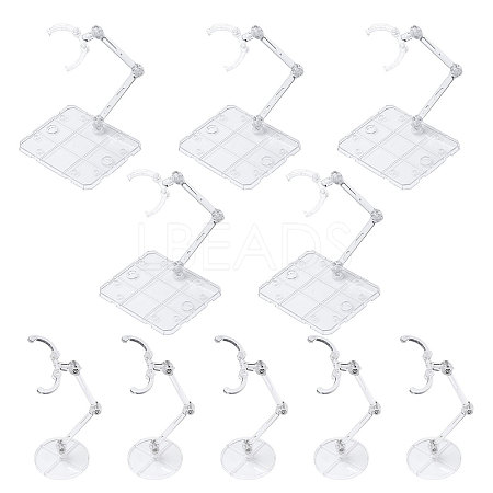 Globleland 10Pcs 2 Styles Plastic Model Assembled Action Figure Display Holders FIND-GL0001-79-1