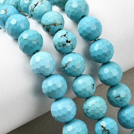 Natural Magnesite Beads Strands G-P598-E-8mm-05-1