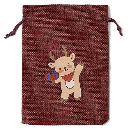 Christmas Theme Jute Cloth Storage Bags LS-ABAG-F010-01B-01-1