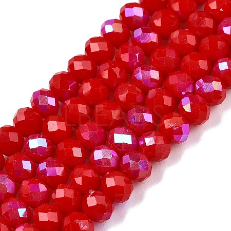 Electroplate Opaque Solid Color Glass Beads Strands LS-EGLA-A044-P4mm-L15-1