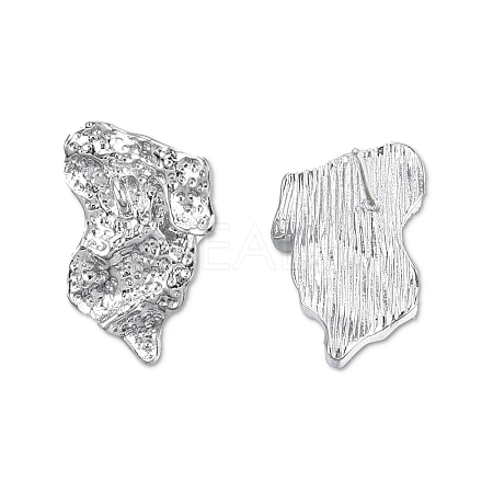 Brass Twist Stud Earring Findings KK-N232-449P-1