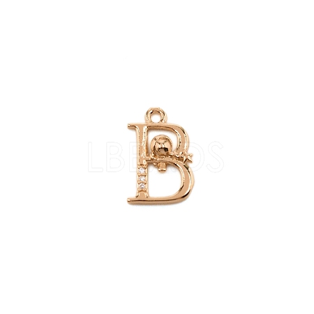 Brass Micro Pave Cubic Zirconia Charms KK-TAC0004-04B-1